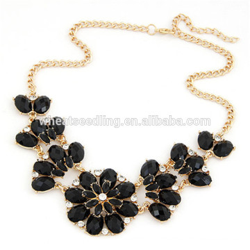 boho petals hawaii newest flower design gold black choker necklace